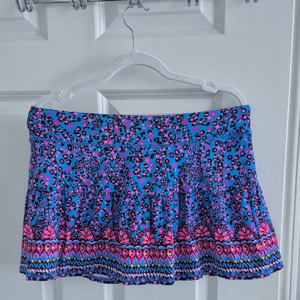 Lilly Pulitzer Vibrant Blue and Pink Skater Skirt